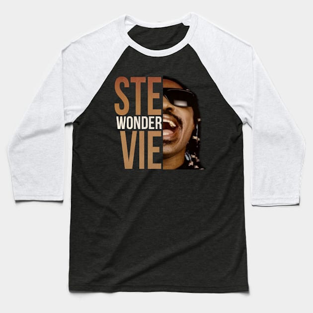 stevie wonder black sunglass and smile syle Baseball T-Shirt by valentinewords